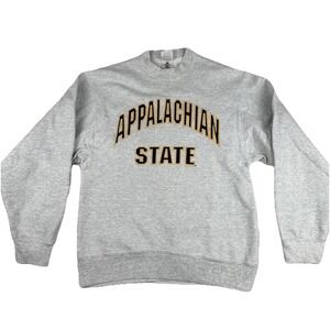 VTG Appalachian State Gray Sweatshirt Womens Fruit of Loom Made in USA Med Boone